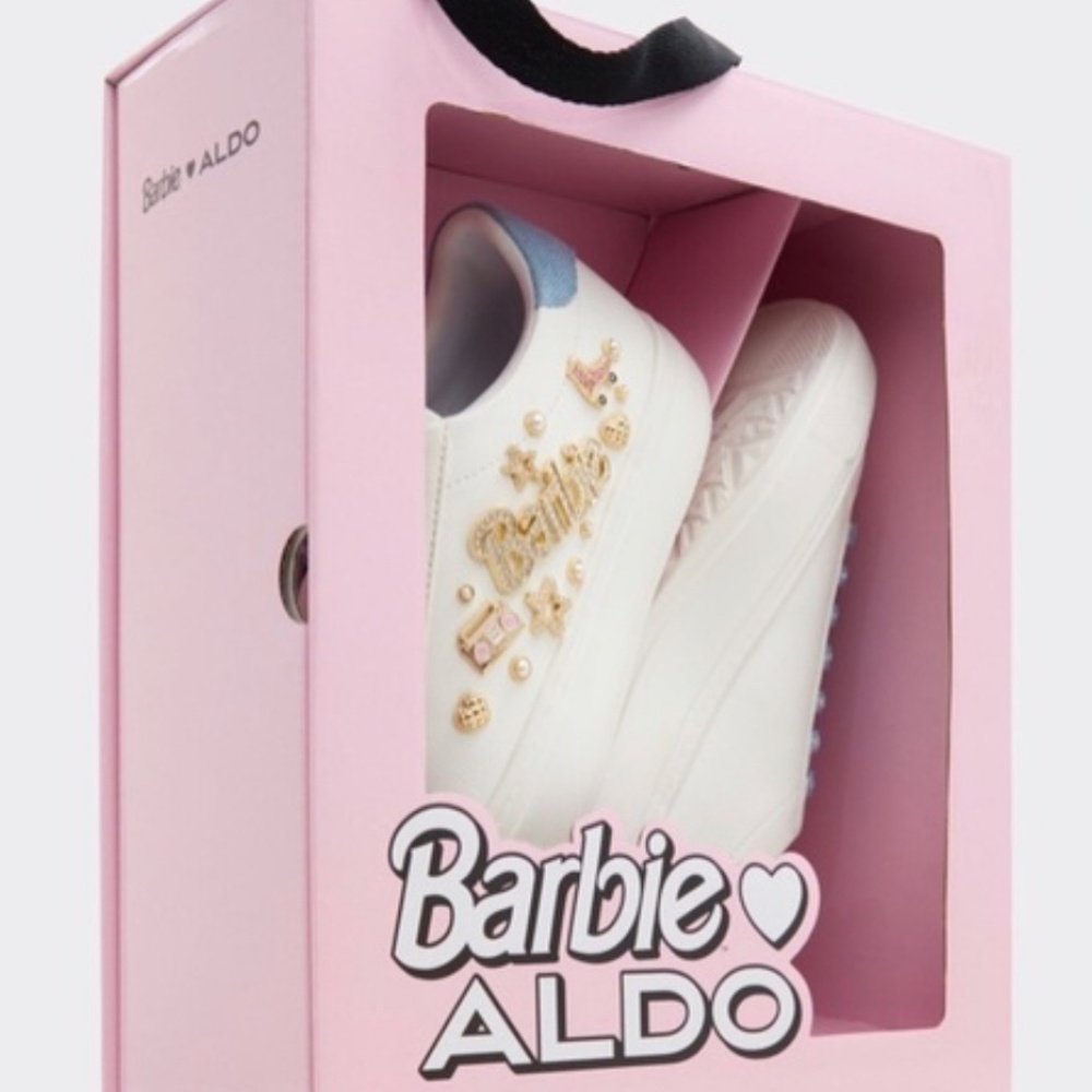 ALDO + Barbie™‎ x ALDO Barbiestep Charm Platform Sneakers size 6 new in Box
